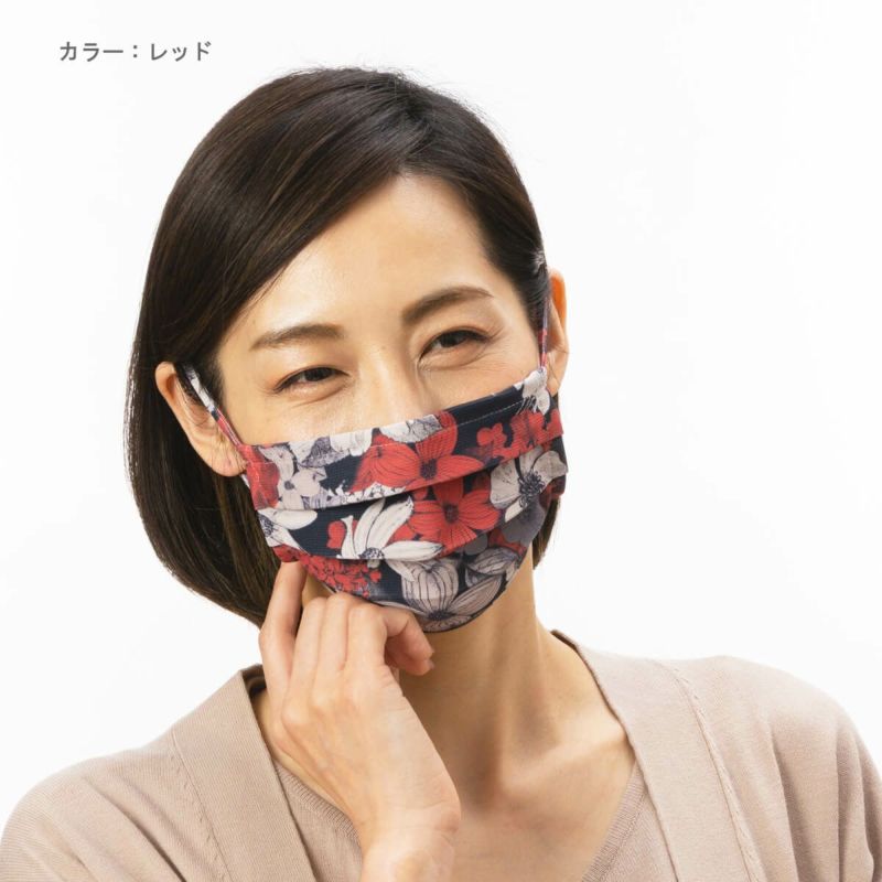 洗えマスク (柄入り/プリーツ型)