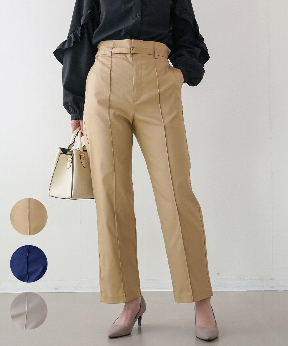 SEVENTEN by miho kawahito 取れ ハイウエストピンタックパンツ 