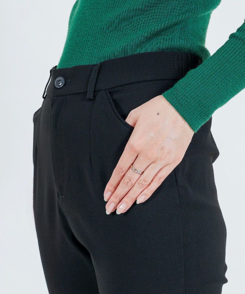 SALE] きちんとラクしたい！キレイめテーパードパンツ 股下66cm