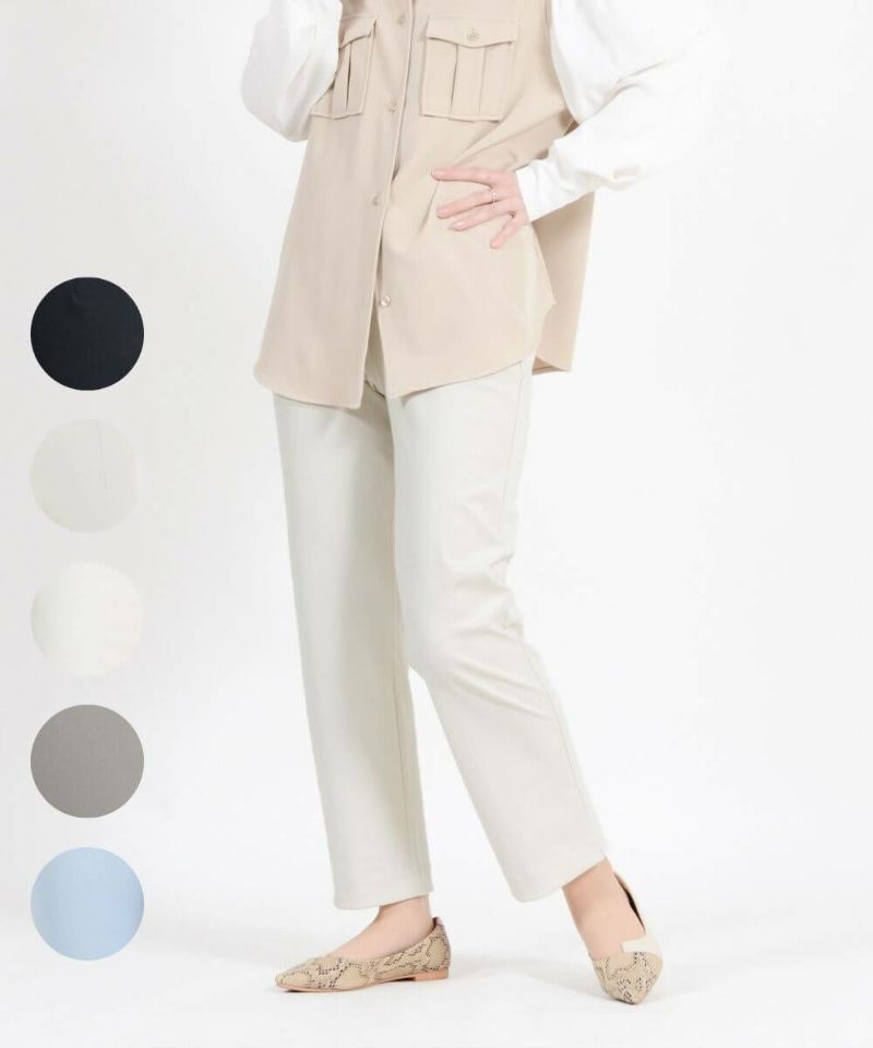 ‼️期間限定値下げ‼️★LAVANDA 新品　ベージュパンツ　M size ★ 日本製】シワになりにくい綿混ストレートパンツ 股下68㎝ | CAFE TABi